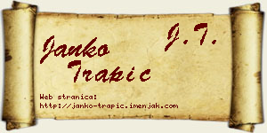Janko Trapić vizit kartica